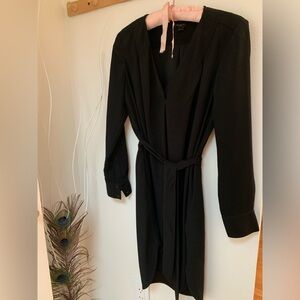 Ann Taylor Black V-Neck Dress XSP